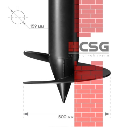 Свая винтовая СВСН-159/500/4500 по выгодным ценам в Симферополе.