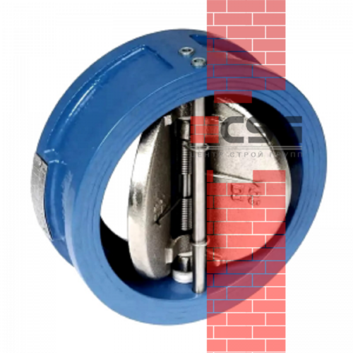 Клапан обратный чуг двухстворчатый Ду600 Ру16 межфл створки чугун, DN 600